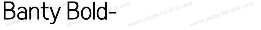 Banty Bold字体转换